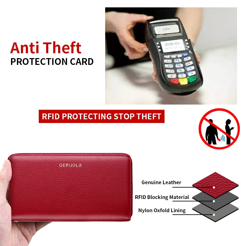 RFID Long Wallet – Zipper Money Clip
