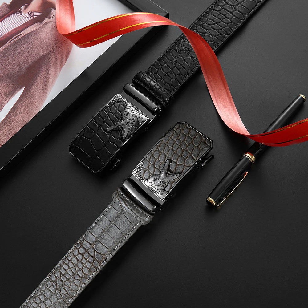 Men’s PU Automatic Buckle Belt – Business Style