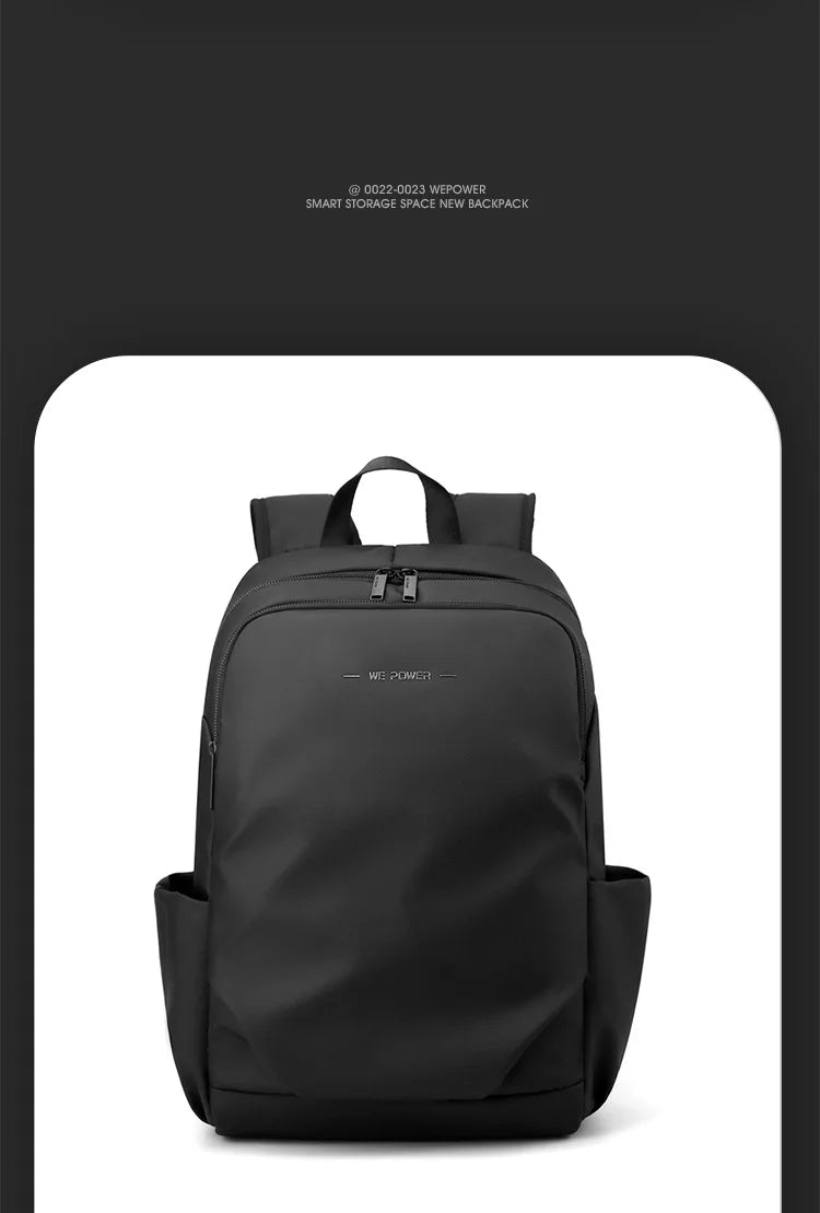 Men’s Frosted Leather Backpack – Waterproof Laptop Bag