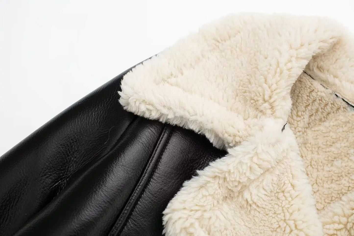 Women’s Thicken Faux Leather Jacket – Vintage Winter Coat