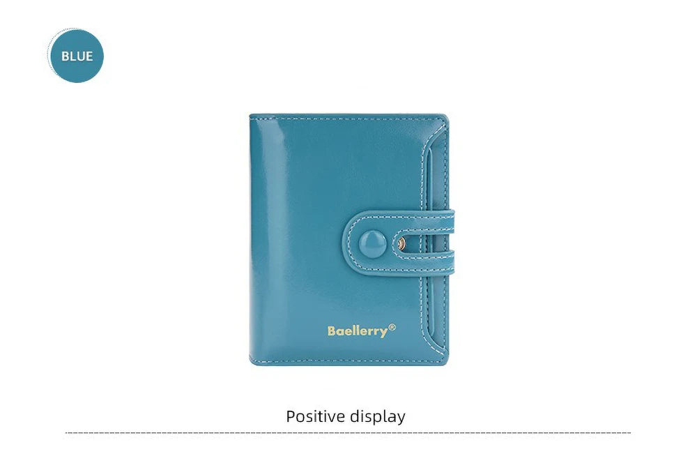 Women’s Waxed Leather Wallet – Buckle Zipper Design