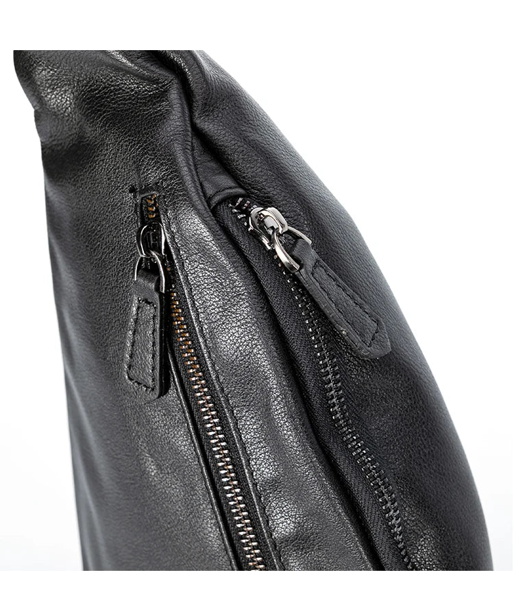Men’s Leather Chest Bag – Sling Crossbody Pack