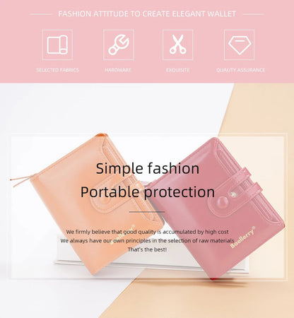 Women’s Waxed Leather Wallet – Buckle Zipper Design