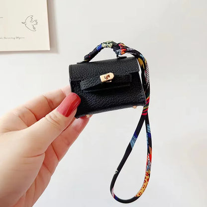 Mini Microfiber AirPods Case – Protective Lanyard Bag