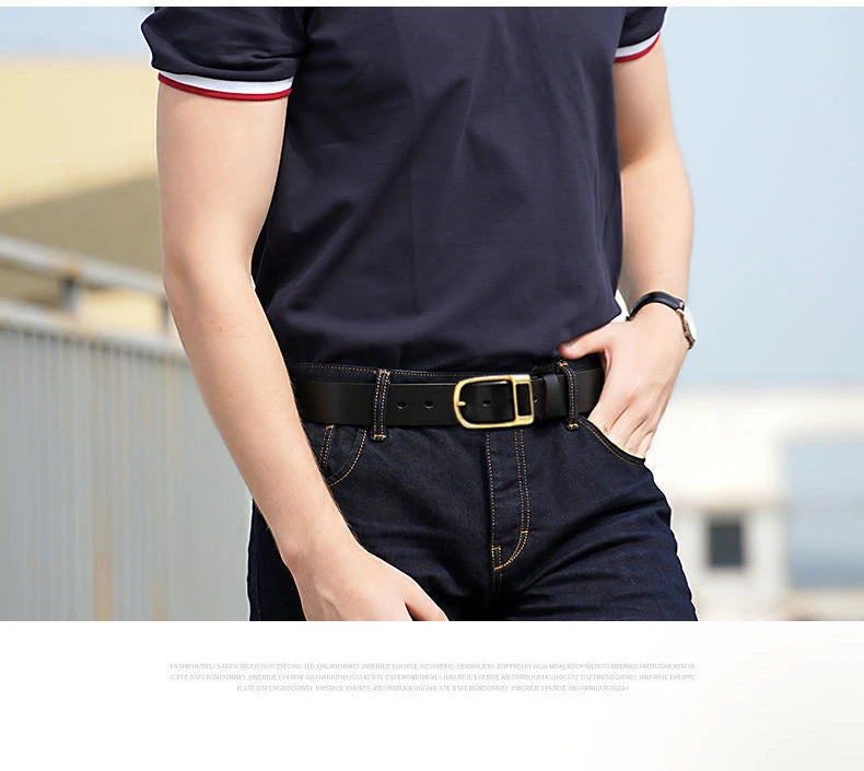 Men’s Cowskin Jeans Belt – Designer Business Casual
