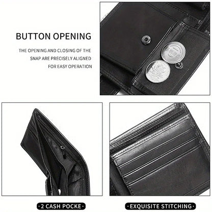 Men’s RFID Leather Wallet – Multi-Slot Edition