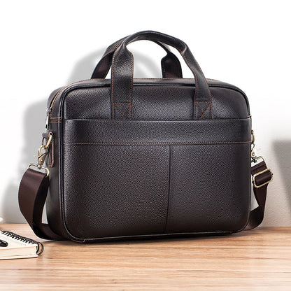 Men’s Cowhide Briefcase – 14 Inch Laptop Bag