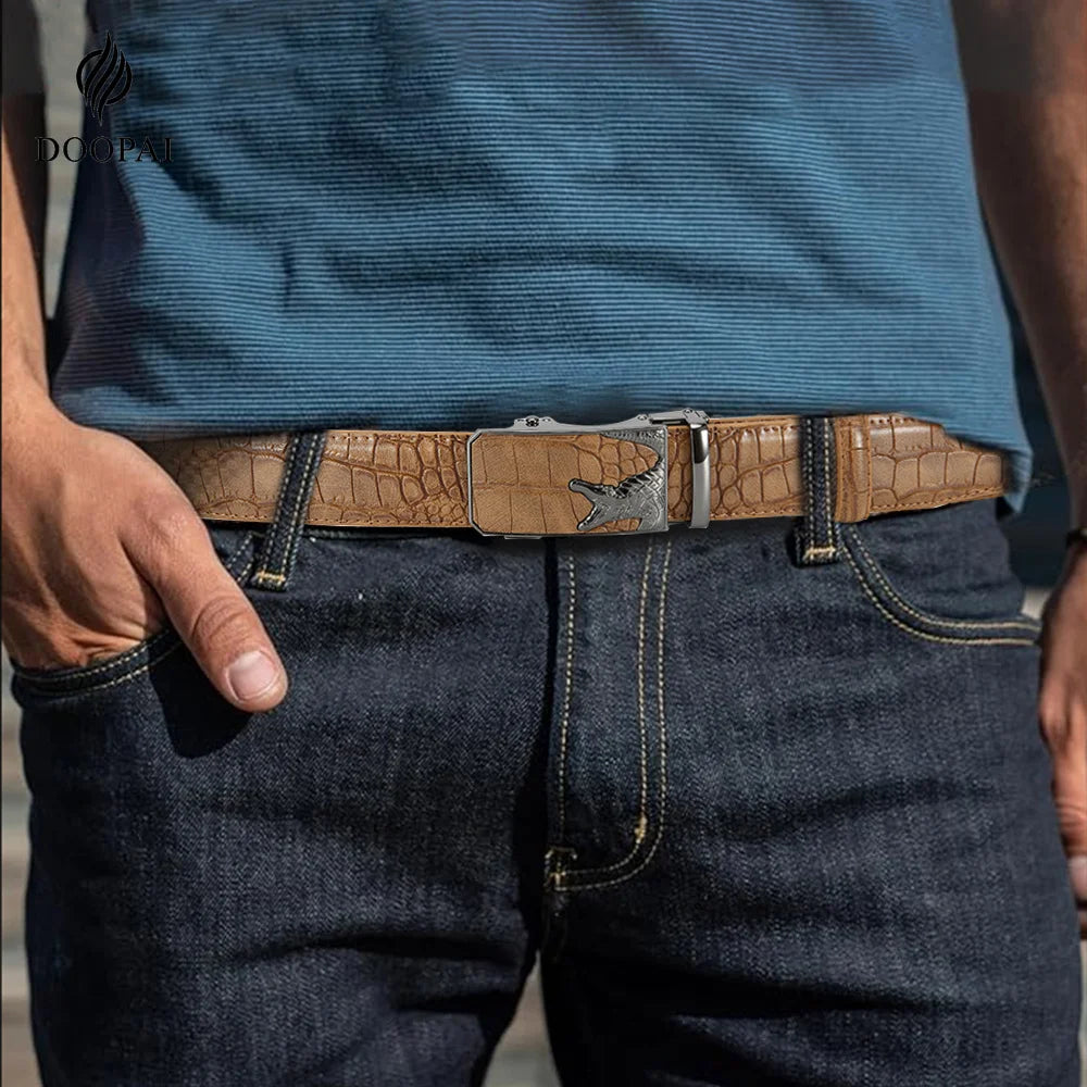 Men’s PU Automatic Buckle Belt – Business Style