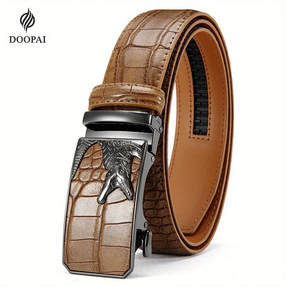 Men’s PU Automatic Buckle Belt – Business Style