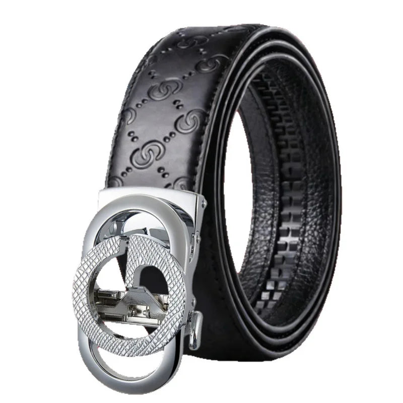 Men’s Cowhide Automatic Buckle Belt – Business Casual