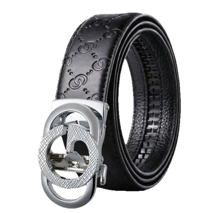 Men’s Cowhide Automatic Buckle Belt – Business Casual