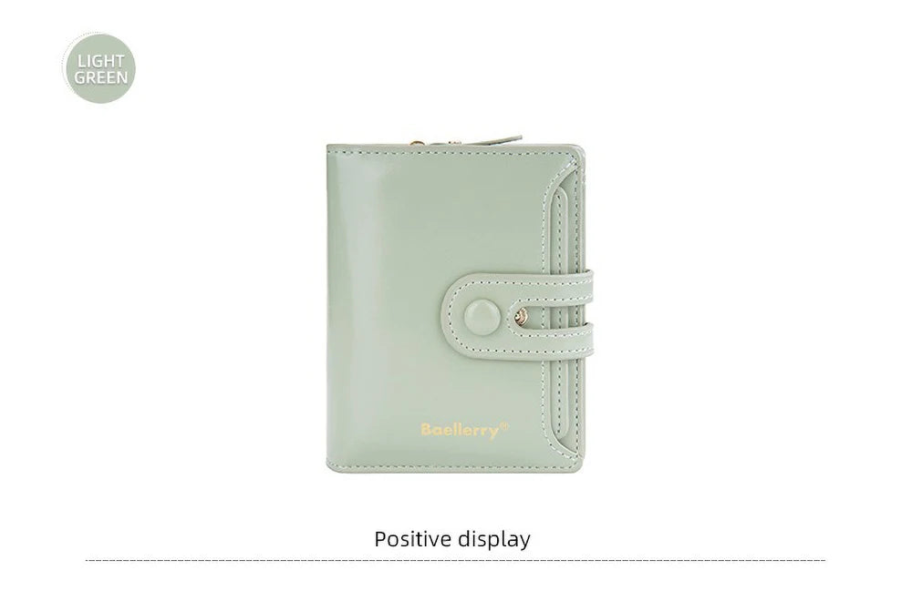 Women’s Waxed Leather Wallet – Buckle Zipper Design