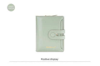 Women’s Waxed Leather Wallet – Buckle Zipper Design