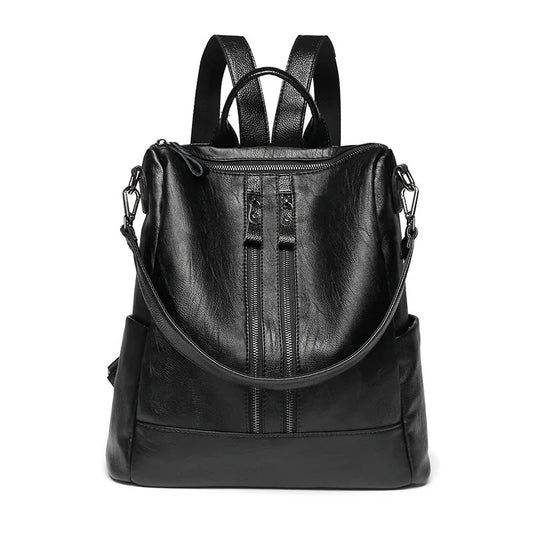 Women’s Soft Leather Backpack – Casual Travel Bag