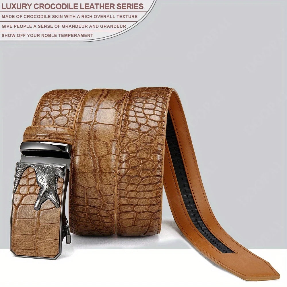 Men’s PU Automatic Buckle Belt – Business Style