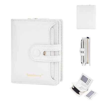 Women’s Waxed Leather Wallet – Buckle Zipper Design