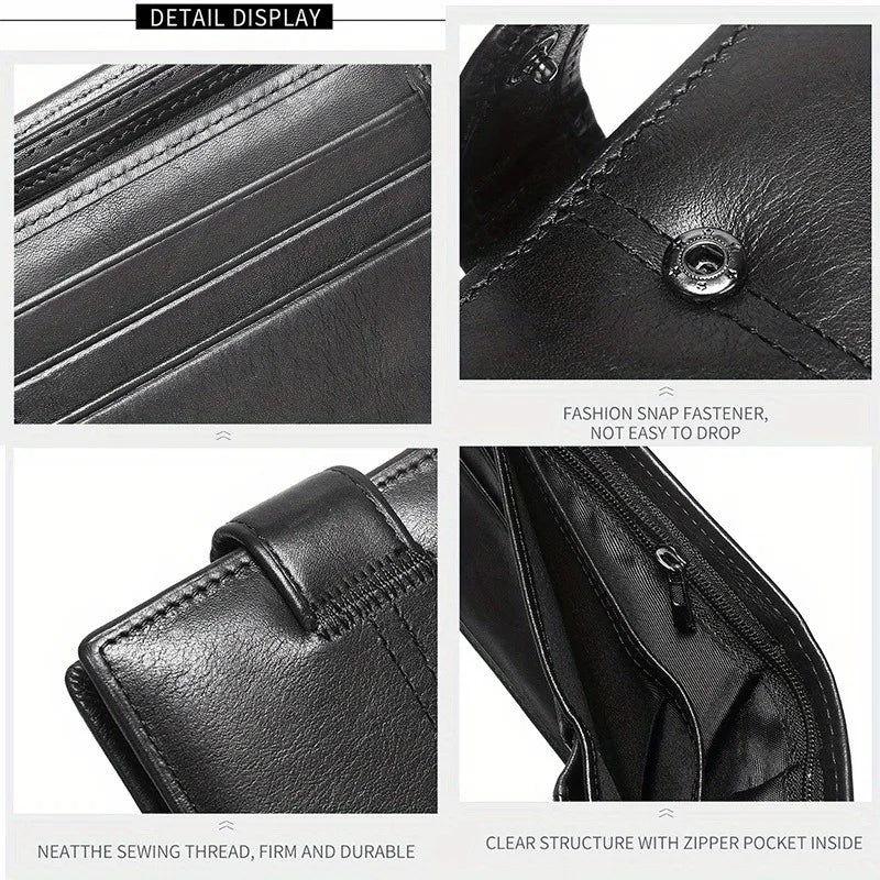 Men’s RFID Leather Wallet – Multi-Slot Edition
