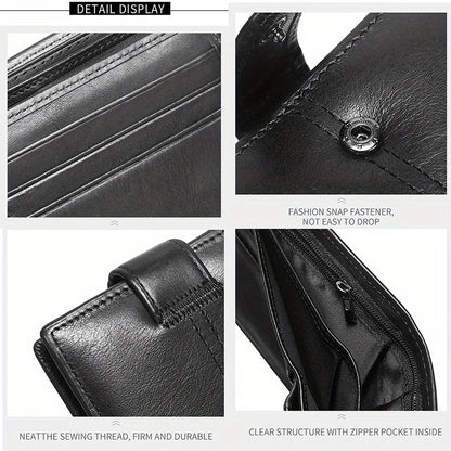 Men’s RFID Leather Wallet – Multi-Slot Edition