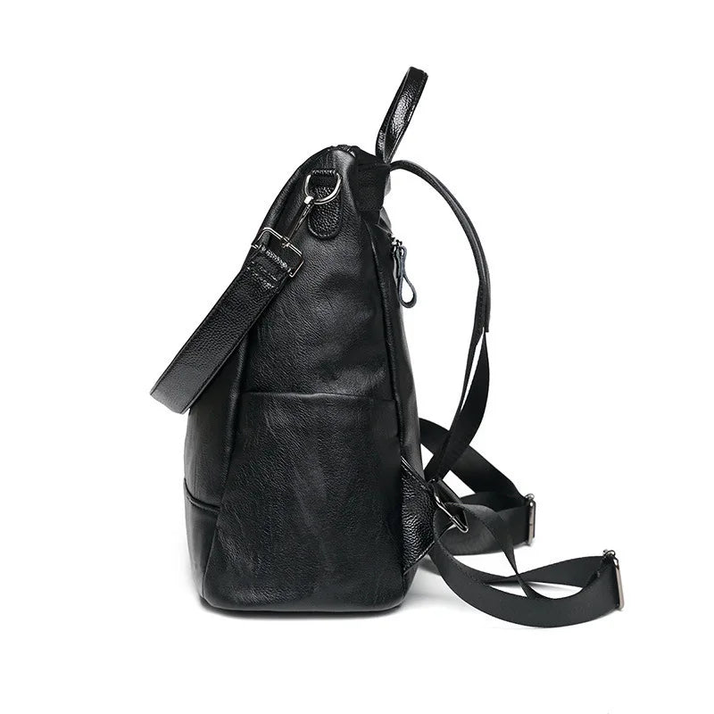 Women’s Soft Leather Backpack – Casual Travel Bag