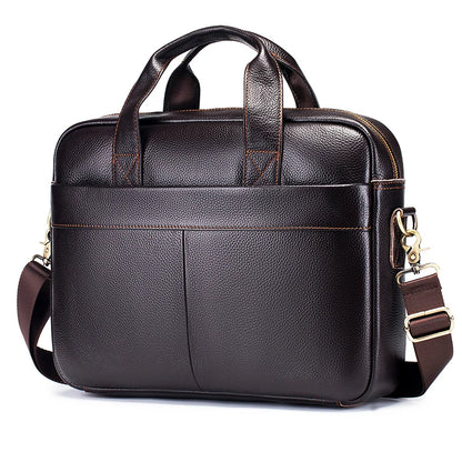 Men’s Cowhide Briefcase – 14 Inch Laptop Bag