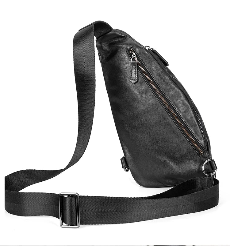 Men’s Leather Chest Bag – Sling Crossbody Pack