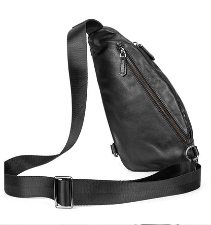 Men’s Leather Chest Bag – Sling Crossbody Pack