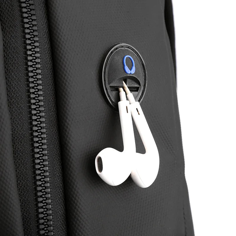 Men’s Frosted Leather Backpack – Waterproof Laptop Bag