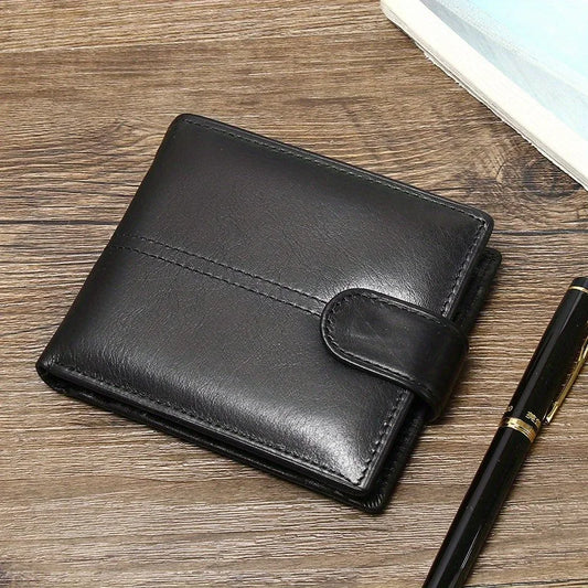 Men’s RFID Leather Wallet – Multi-Slot Edition